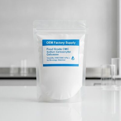 جودة OEM Factory Supply Food Grade CMC Sodium Carboxymethyl Cellulose Viscosity 2000-5000 mPa.s for Beverage Stabilizer مصنع